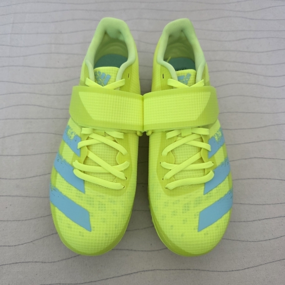 Adidas Mens Adizero HJ Solar Yellow Aqua Track & Field Shoes FW2244 Size 7.5 - Picture 3 of 11